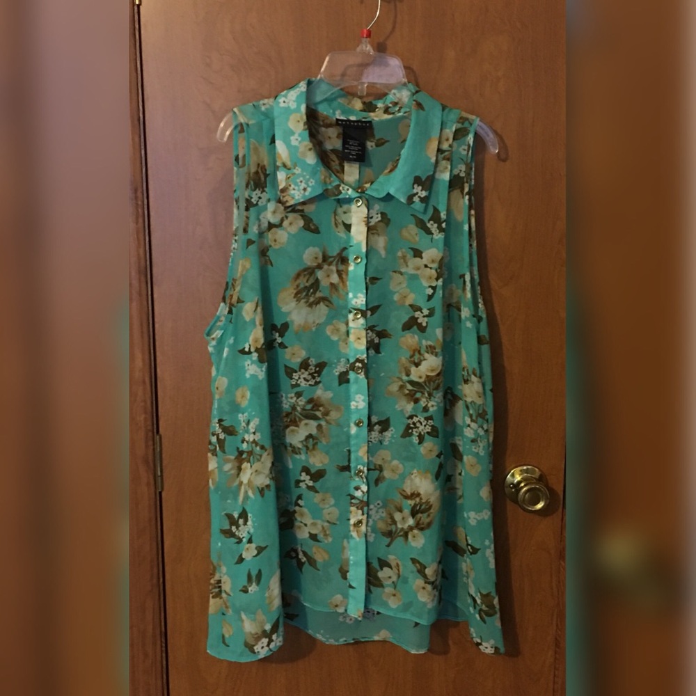 EUC Metaphor Sheer Sleeveless Blouse